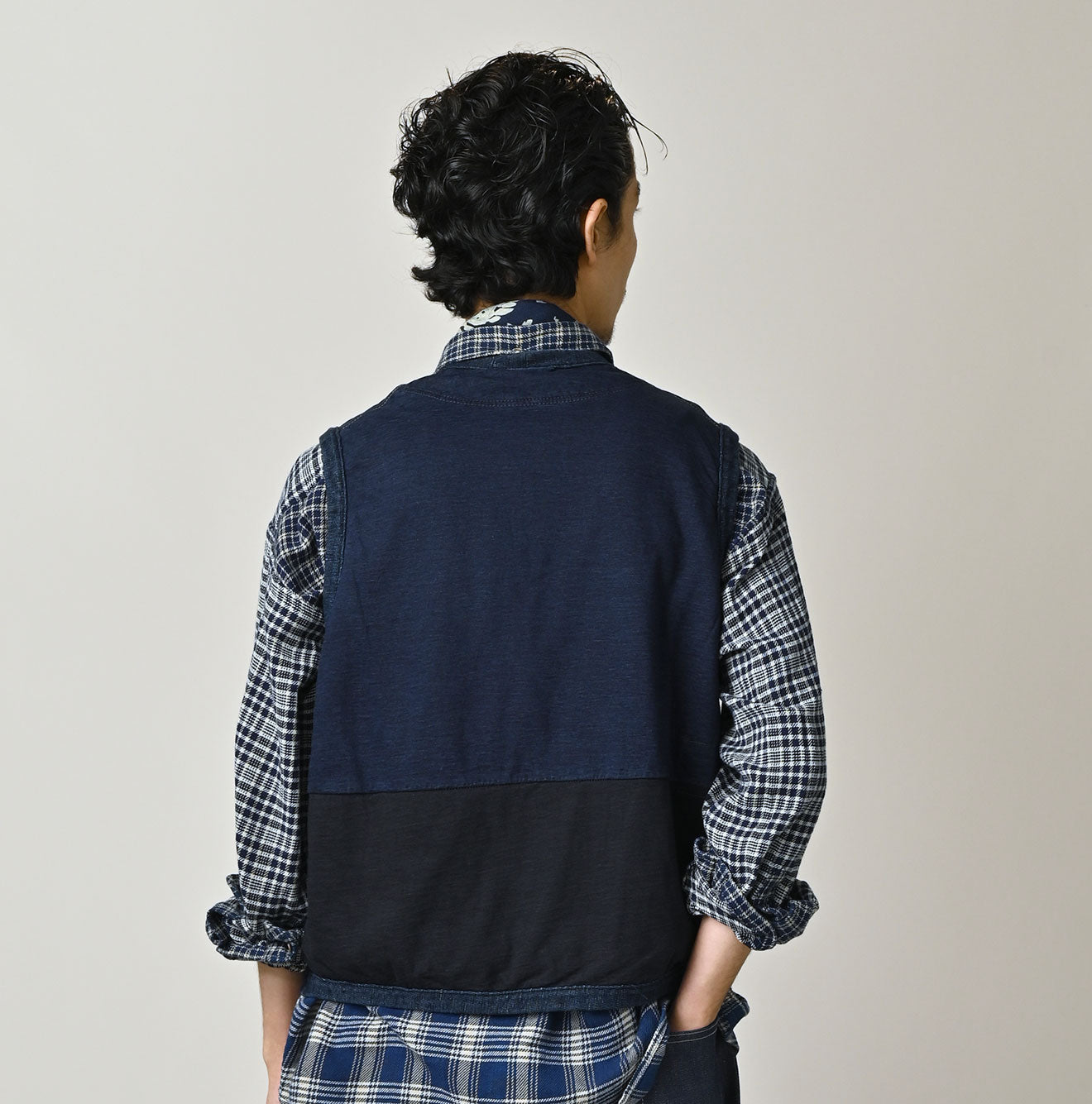 Indigo Iroiro Patchwork 908 8-knot Binder Vest