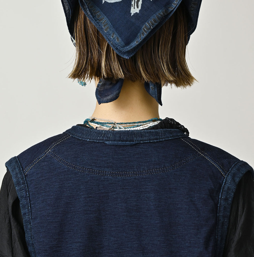 Indigo Iroiro Patchwork 908 8-knot Binder Vest