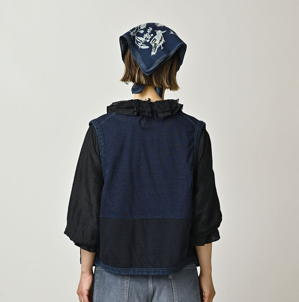 Indigo Iroiro Patchwork 908 8-knot Binder Vest