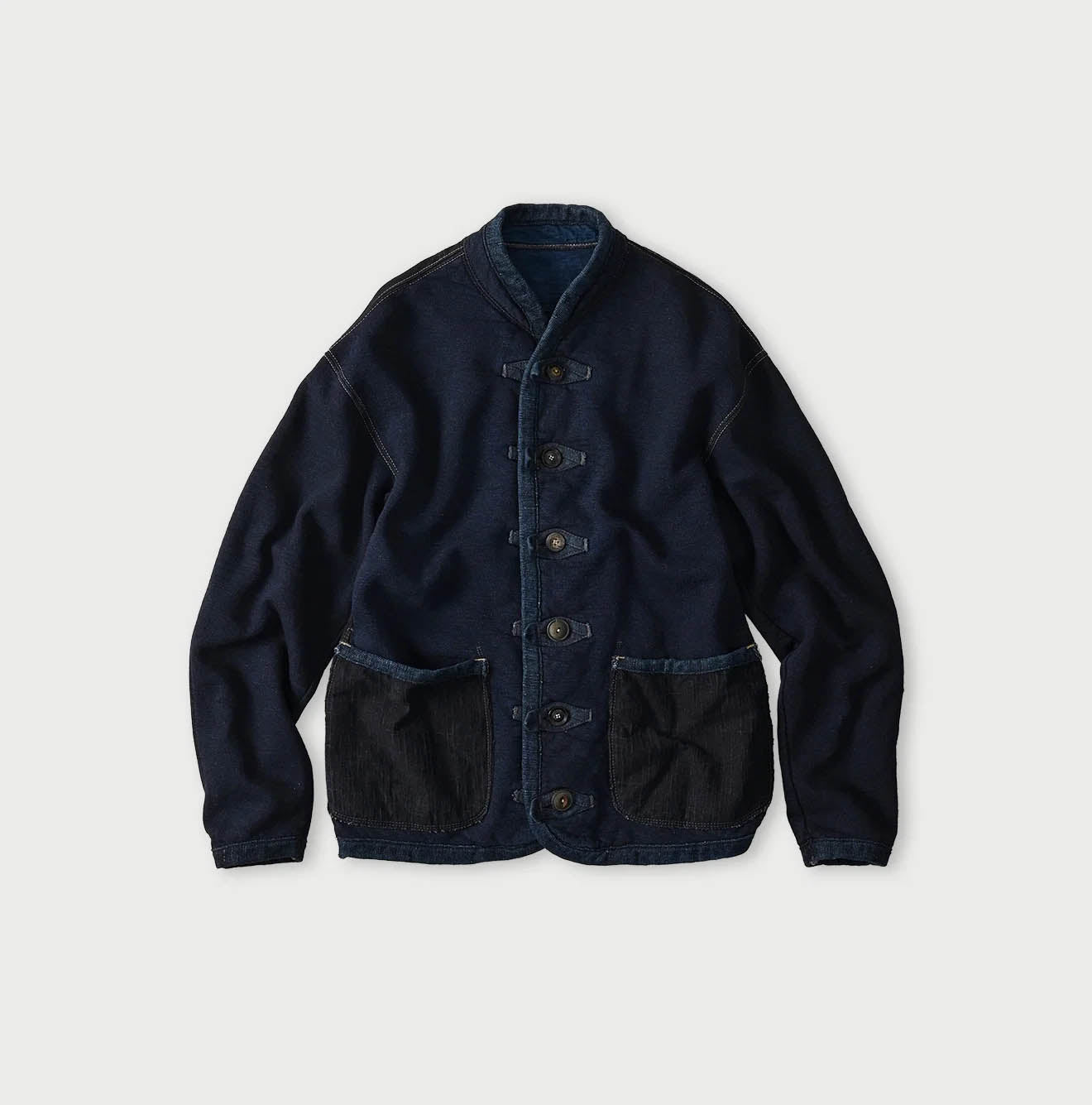 Indigo Iroiro Patchwork 908 8-knot Binder Cardigan