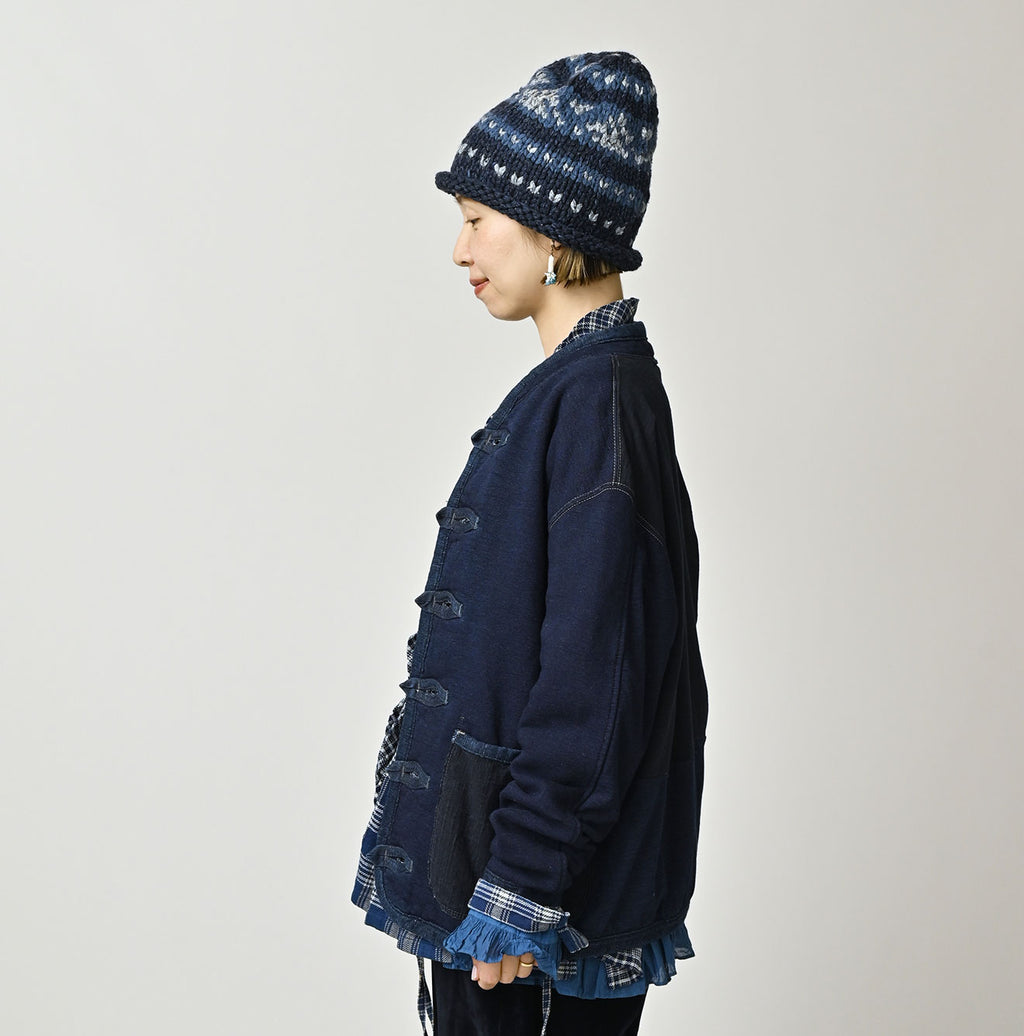 Indigo Iroiro Patchwork 908 8-knot Binder Cardigan
