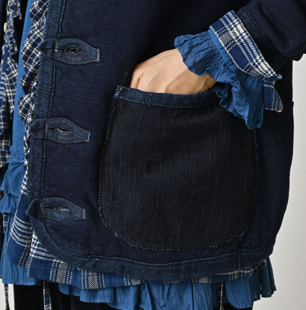 Indigo Iroiro Patchwork 908 8-knot Binder Cardigan