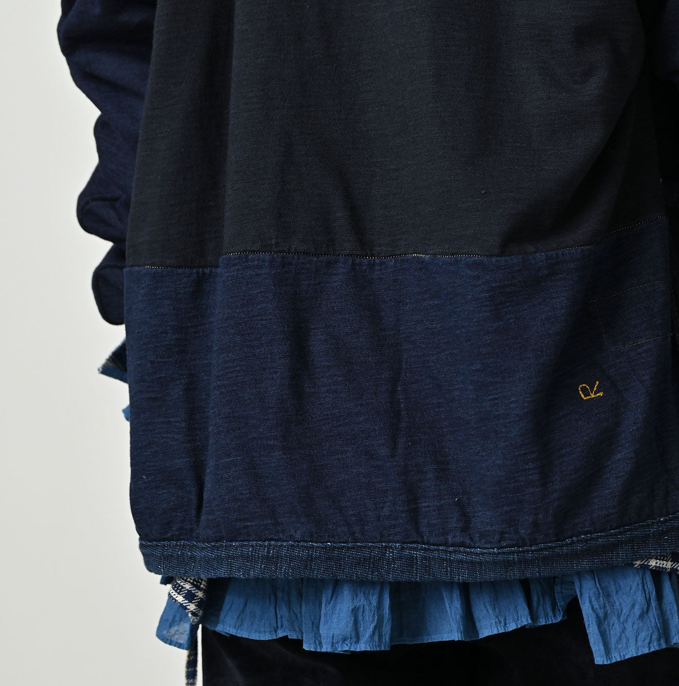 Indigo Iroiro Patchwork 908 8-knot Binder Cardigan