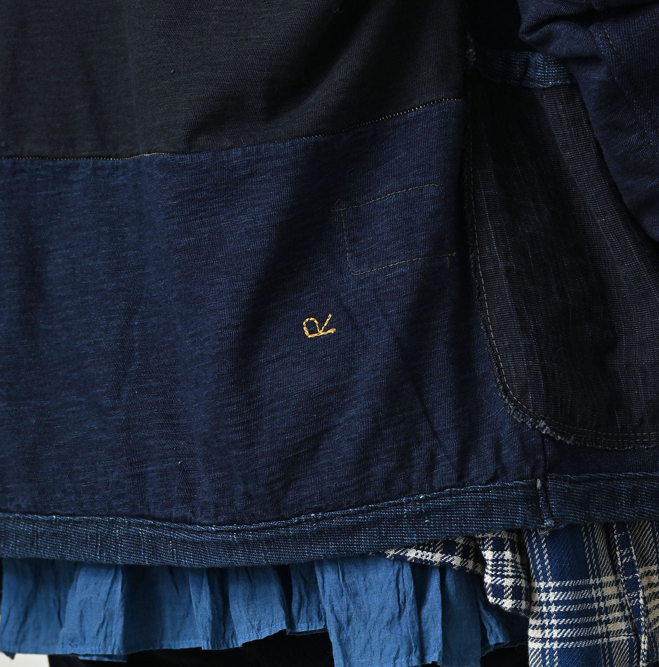 Indigo Iroiro Patchwork 908 8-knot Binder Cardigan