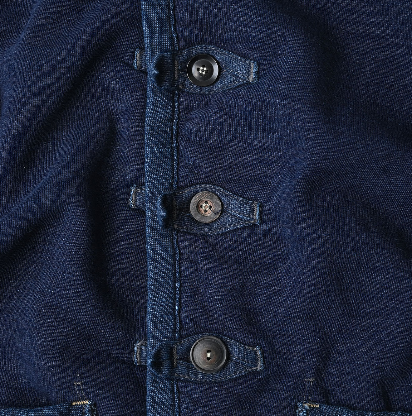 Indigo Iroiro Patchwork 908 8-knot Binder Cardigan
