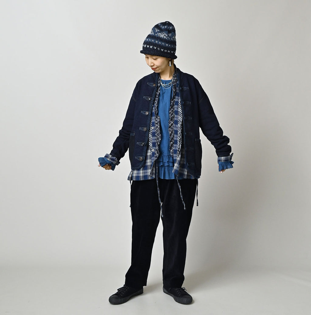 Indigo Iroiro Patchwork 908 8-knot Binder Cardigan