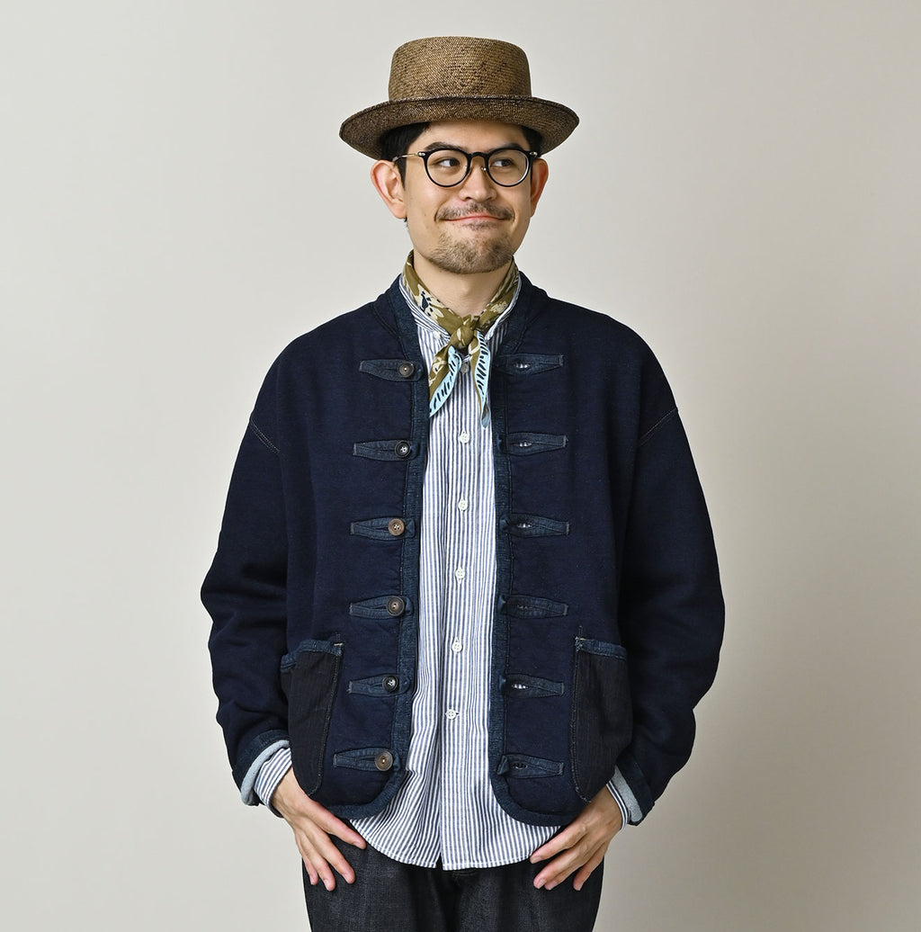 Indigo Iroiro Patchwork 908 8-knot Binder Cardigan