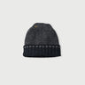 Shetland Tweed Knit Cap Navy Herringbone