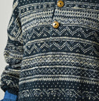 Indigo Nordic Jacquard 908 Henley