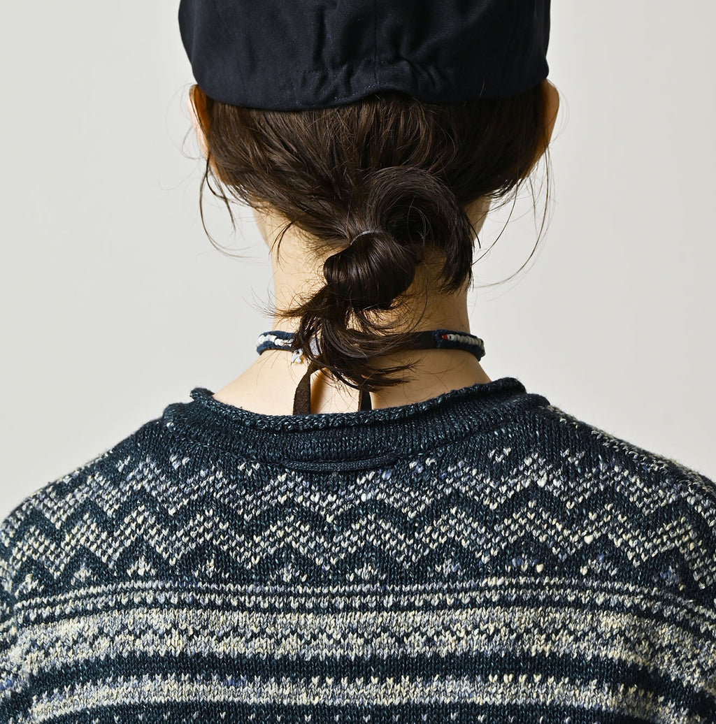 Indigo Nordic Jacquard 908 Henley