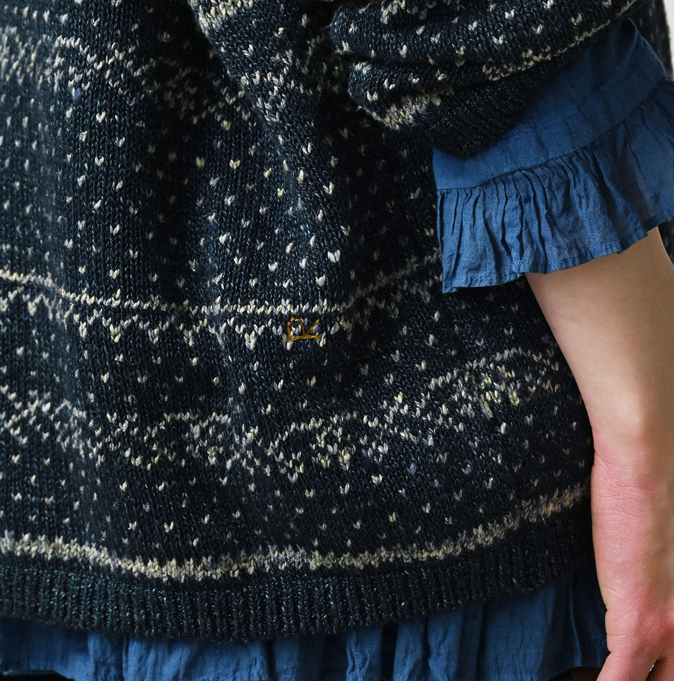 Indigo Nordic Jacquard 908 Henley