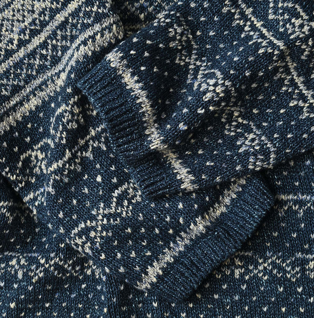 Indigo Nordic Jacquard 908 Henley