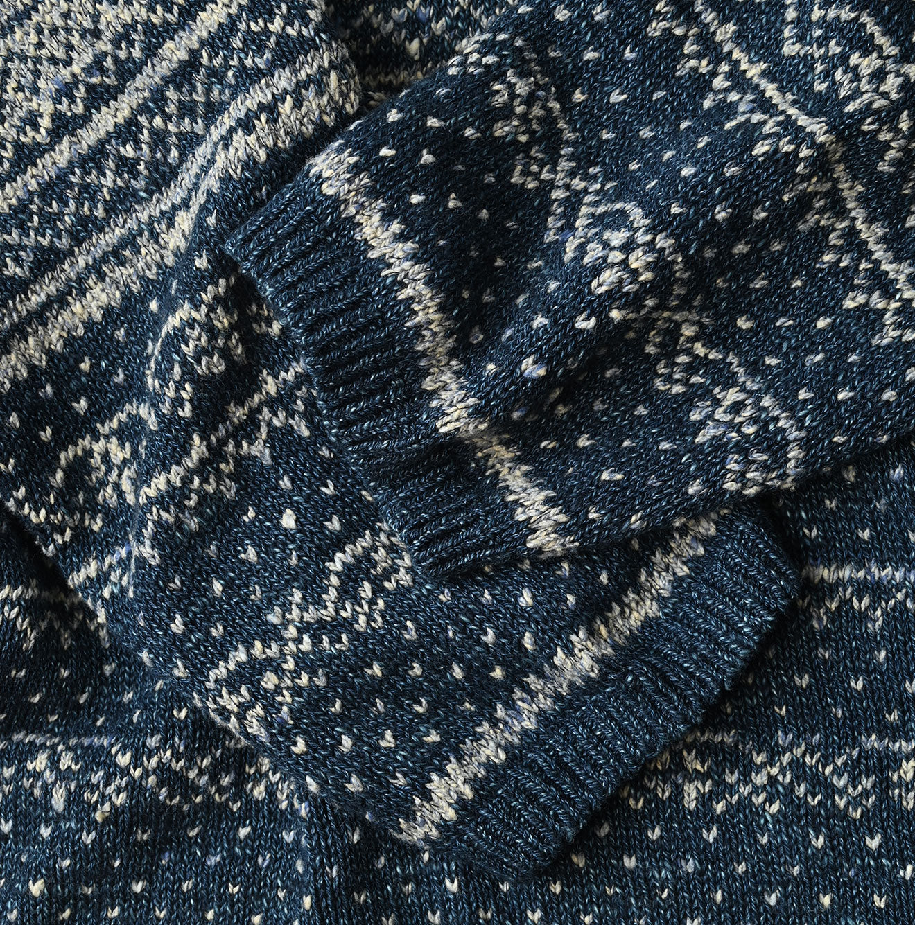 Indigo Nordic Jacquard 908 Henley