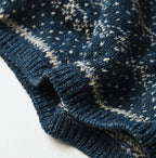 Indigo Nordic Jacquard 908 Henley
