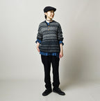 Indigo Nordic Jacquard 908 Henley
