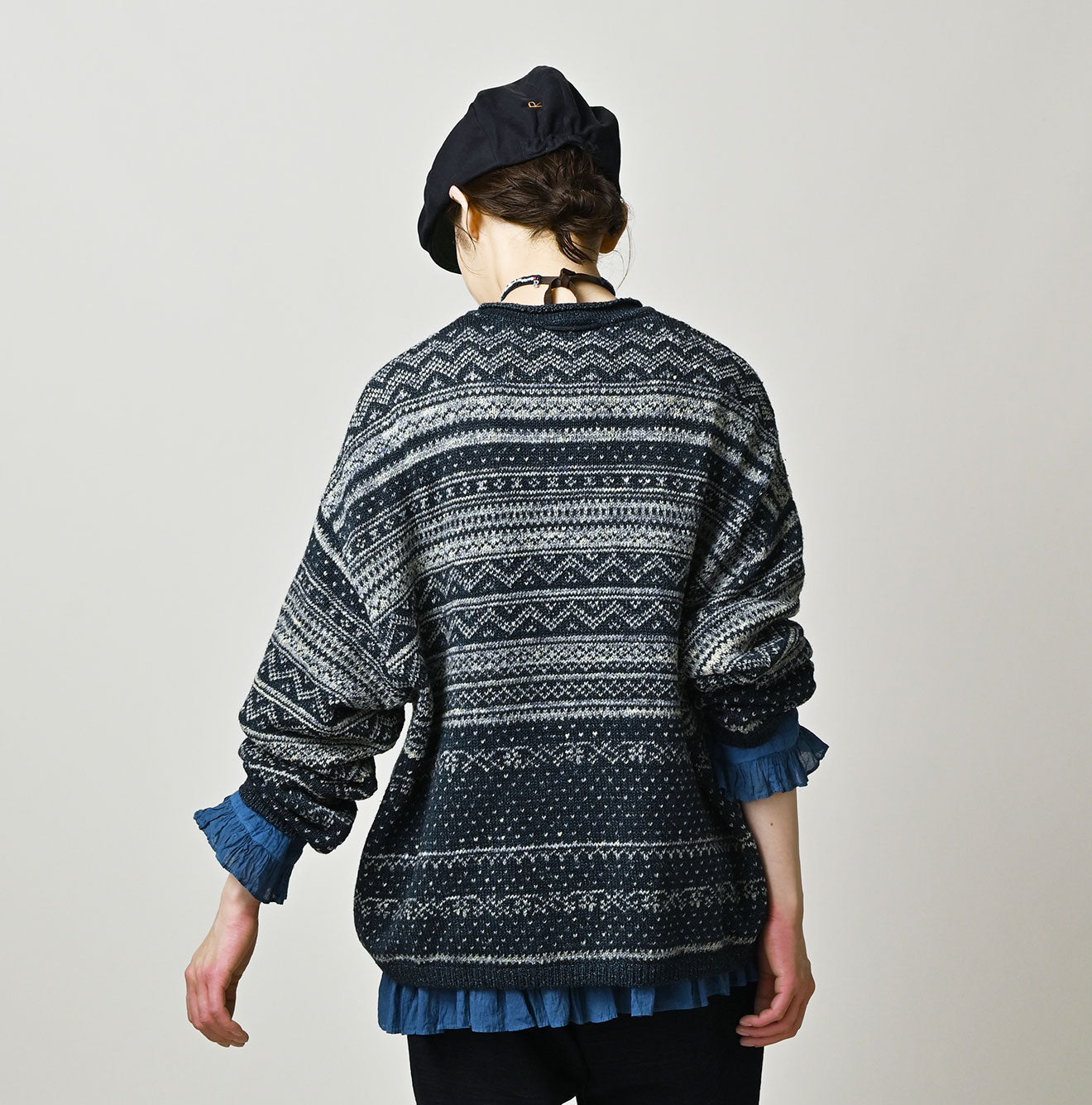 Indigo Nordic Jacquard 908 Henley