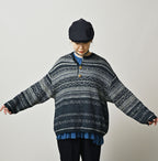 Indigo Nordic Jacquard 908 Henley