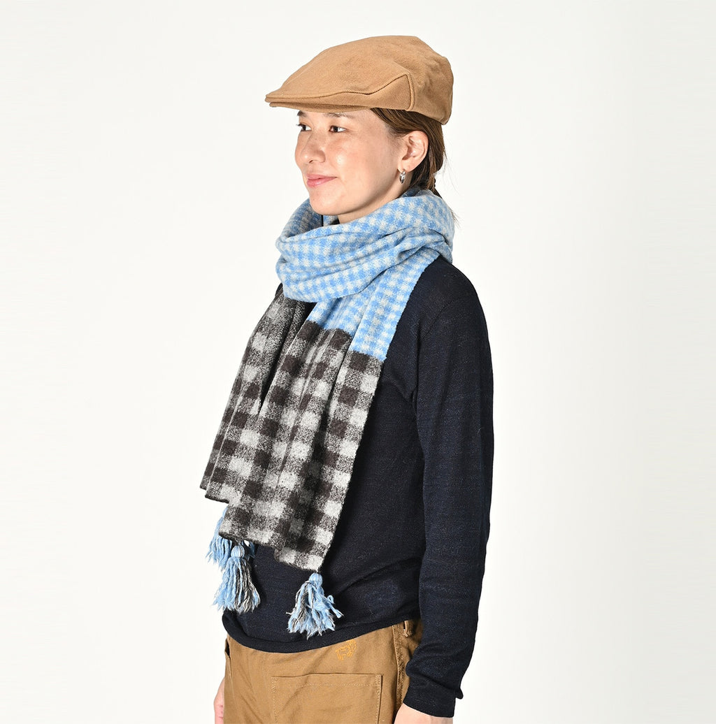 Boiled Gingham Jacquard Muffler