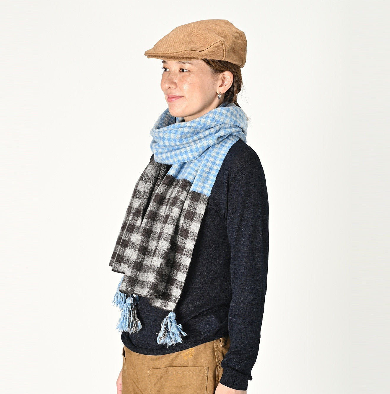 Boiled Gingham Jacquard Muffler