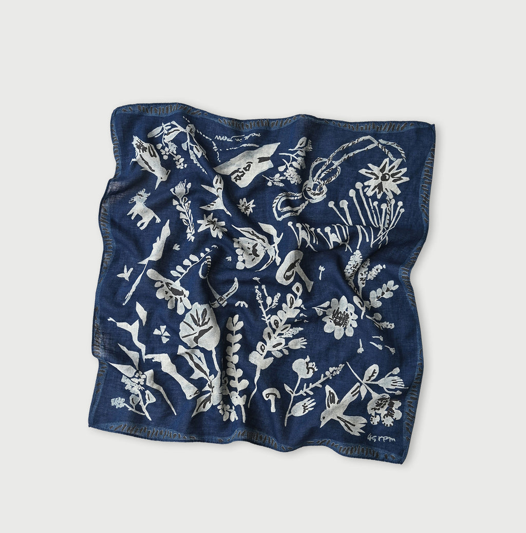 Indigo Supima Donkey Tale Bandana