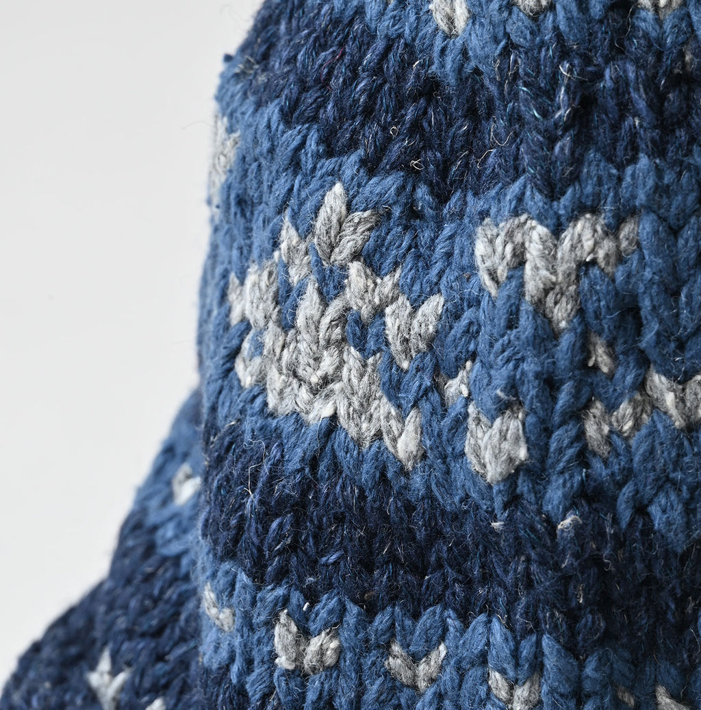 Indigo Knit Cowichan Cap