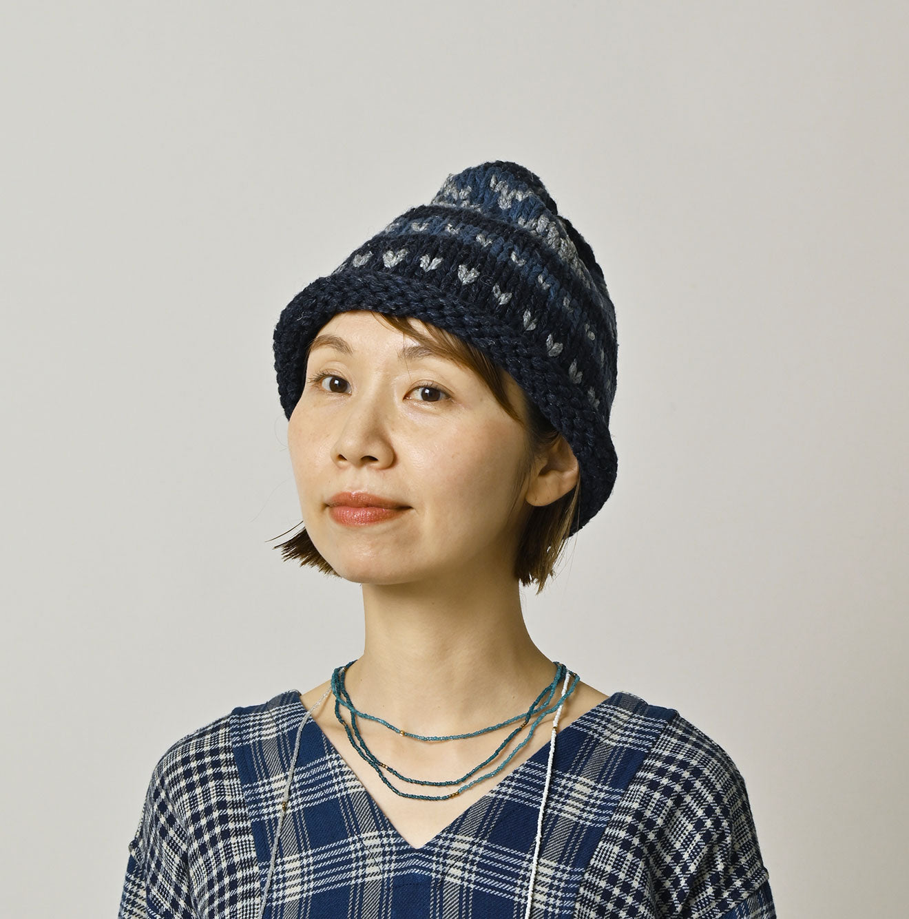 Indigo Knit Cowichan Cap