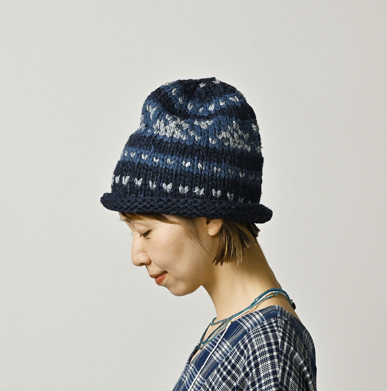 Indigo Knit Cowichan Cap