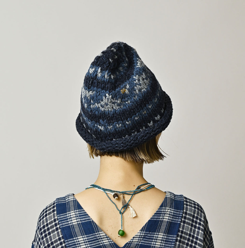 Indigo Knit Cowichan Cap