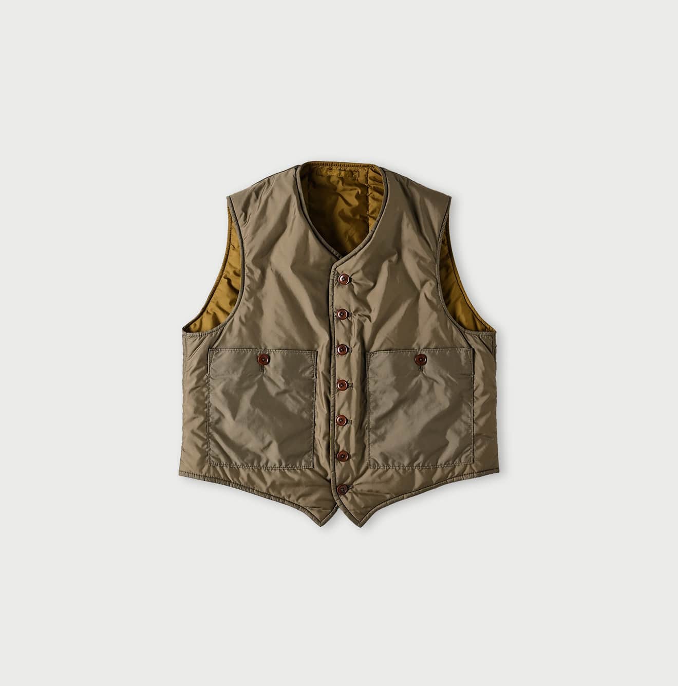 Nylon 908 Quilting Vest Khaki