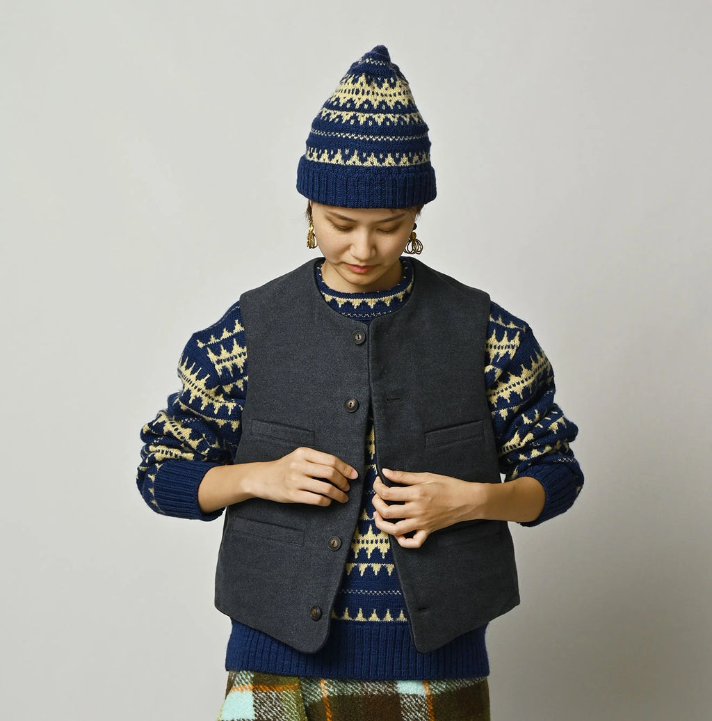Cotton Flannel 908 Crew Vest