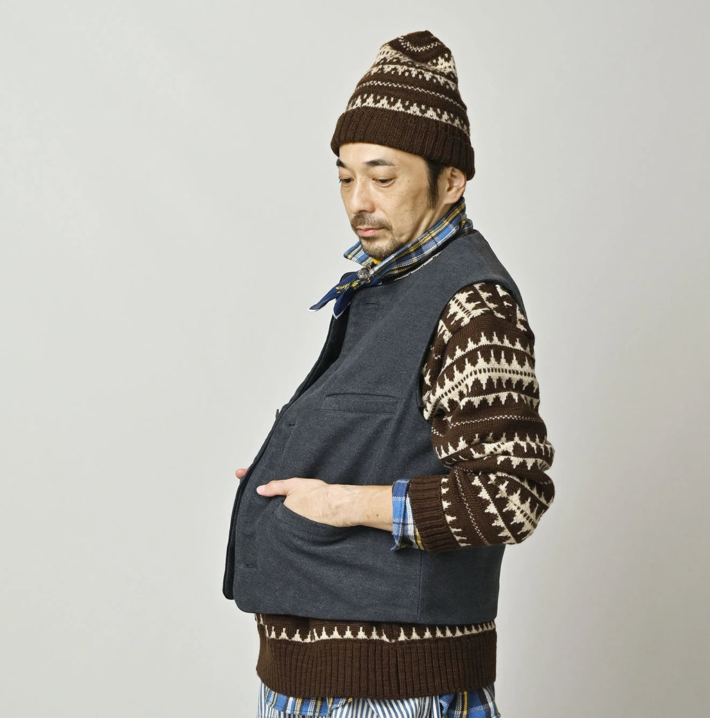 Cotton Flannel 908 Crew Vest