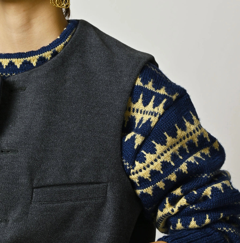 Cotton Flannel 908 Crew Vest