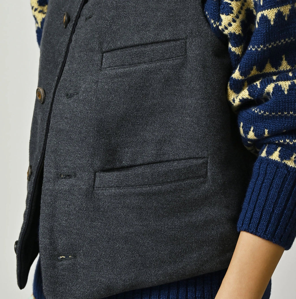 Cotton Flannel 908 Crew Vest