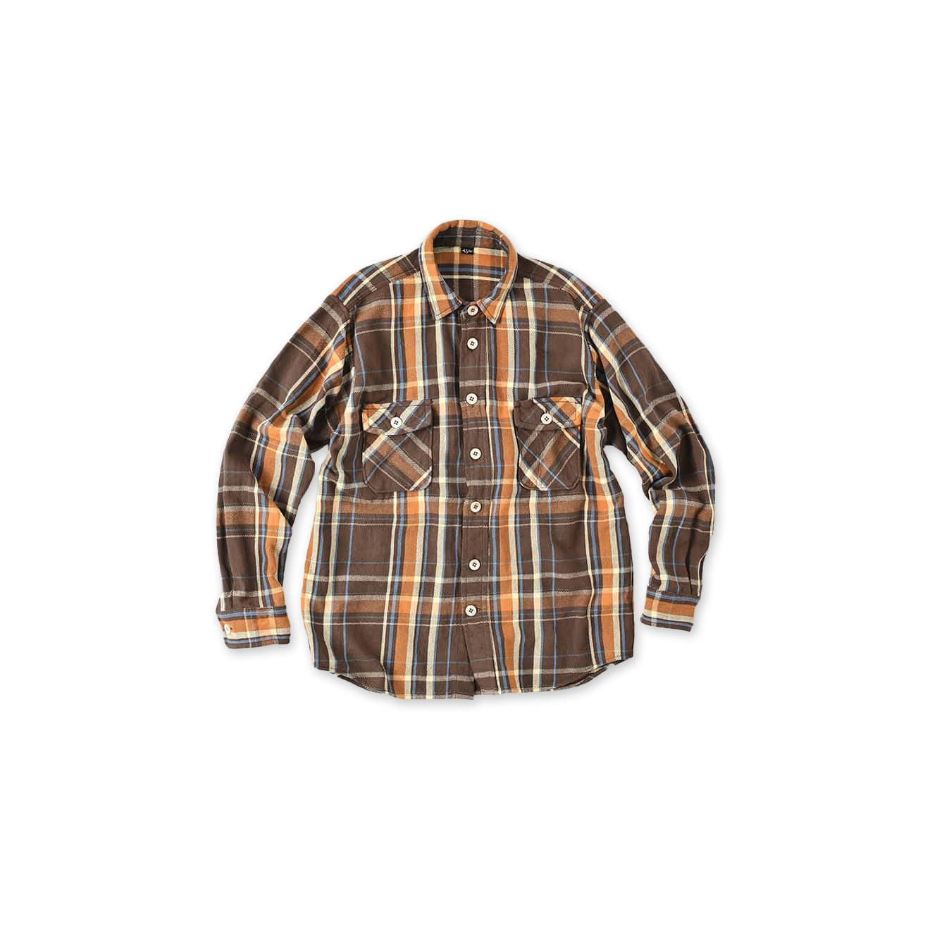 Indian ZAKKURI Flannel 908 Over Shirt Brown Check
