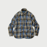 Zakkuri Indian Flannel Tartan Check 908 Yama Pull Shirt