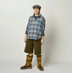 Zakkuri Indian Flannel Tartan Check 908 Yama Pull Shirt