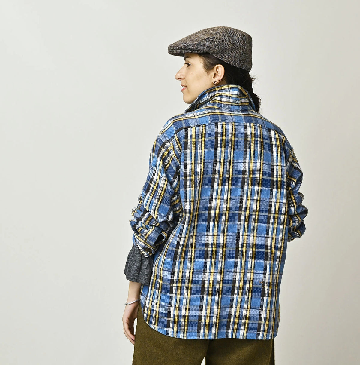 Zakkuri Indian Flannel Tartan Check 908 Yama Pull Shirt