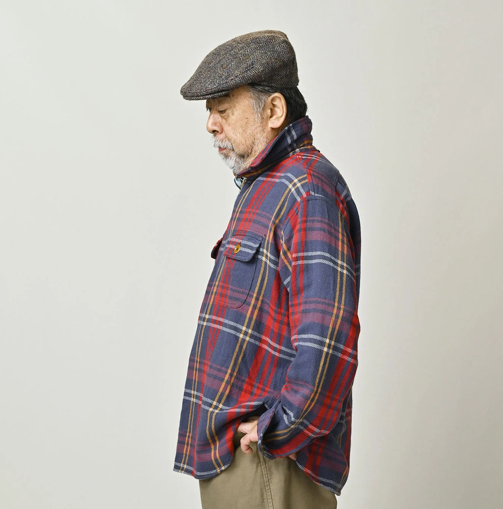 Zakkuri Indian Flannel Tartan Check 908 Yama Pull Shirt