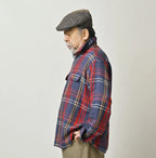 Zakkuri Indian Flannel Tartan Check 908 Yama Pull Shirt