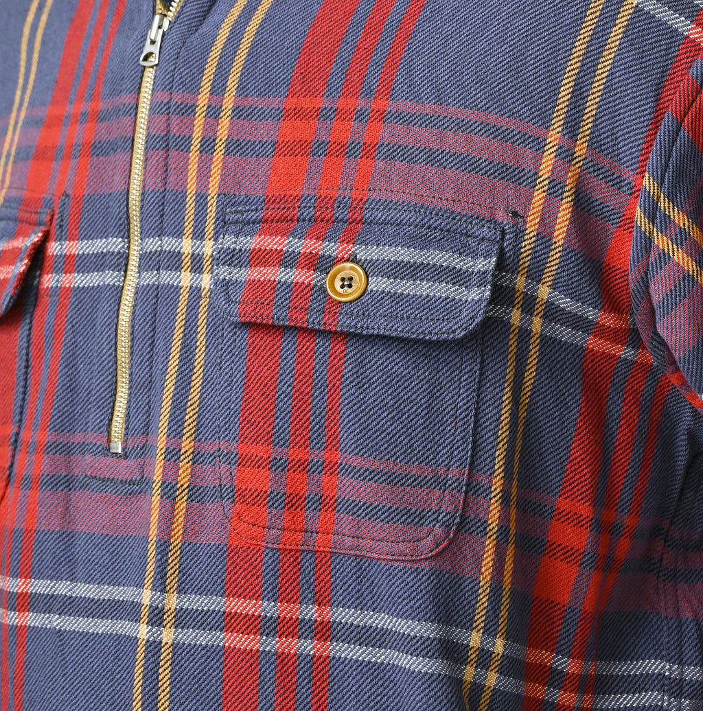 Zakkuri Indian Flannel Tartan Check 908 Yama Pull Shirt