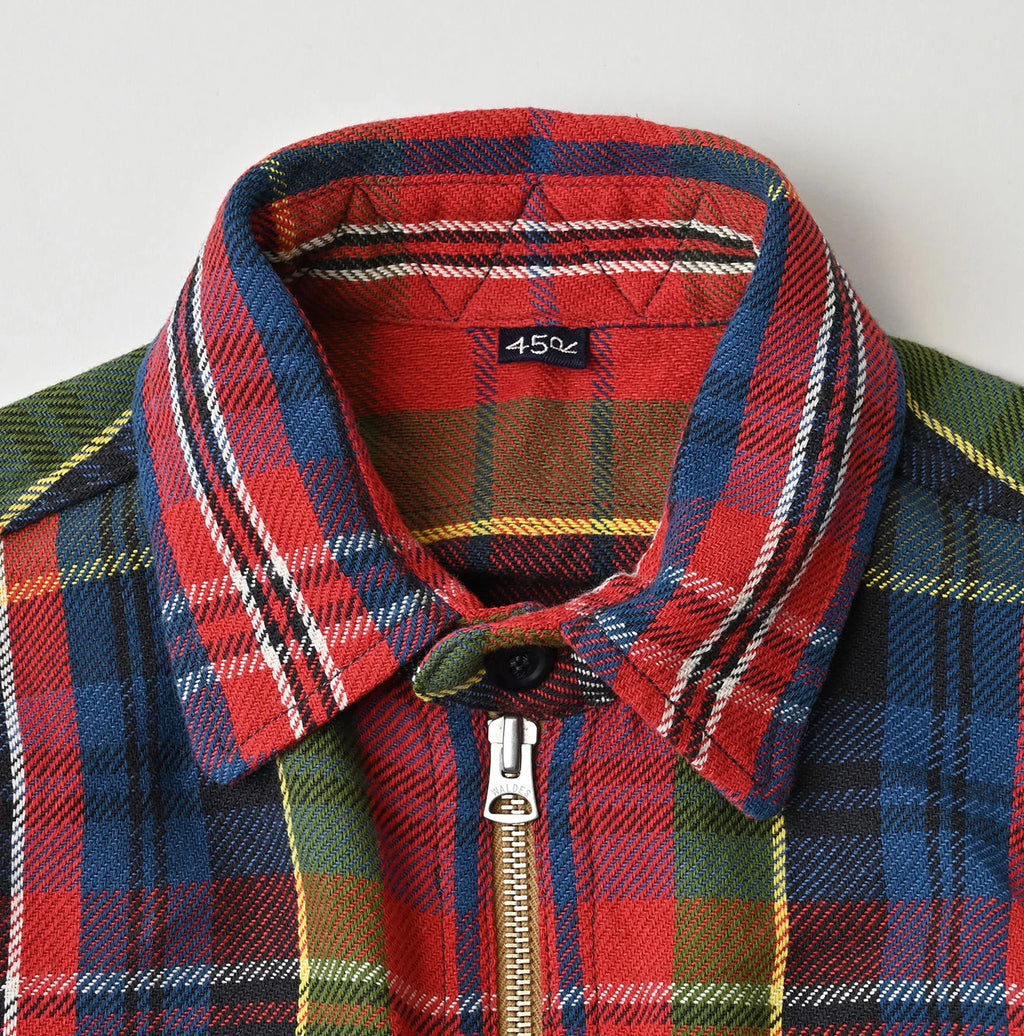 Zakkuri Indian Flannel Tartan Check 908 Yama Pull Shirt
