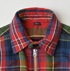 Zakkuri Indian Flannel Tartan Check 908 Yama Pull Shirt