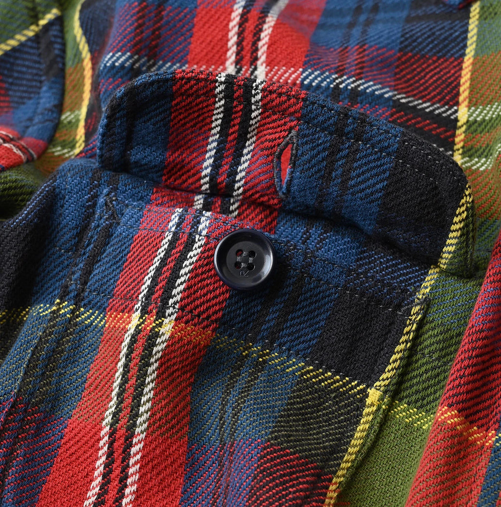 Zakkuri Indian Flannel Tartan Check 908 Yama Pull Shirt