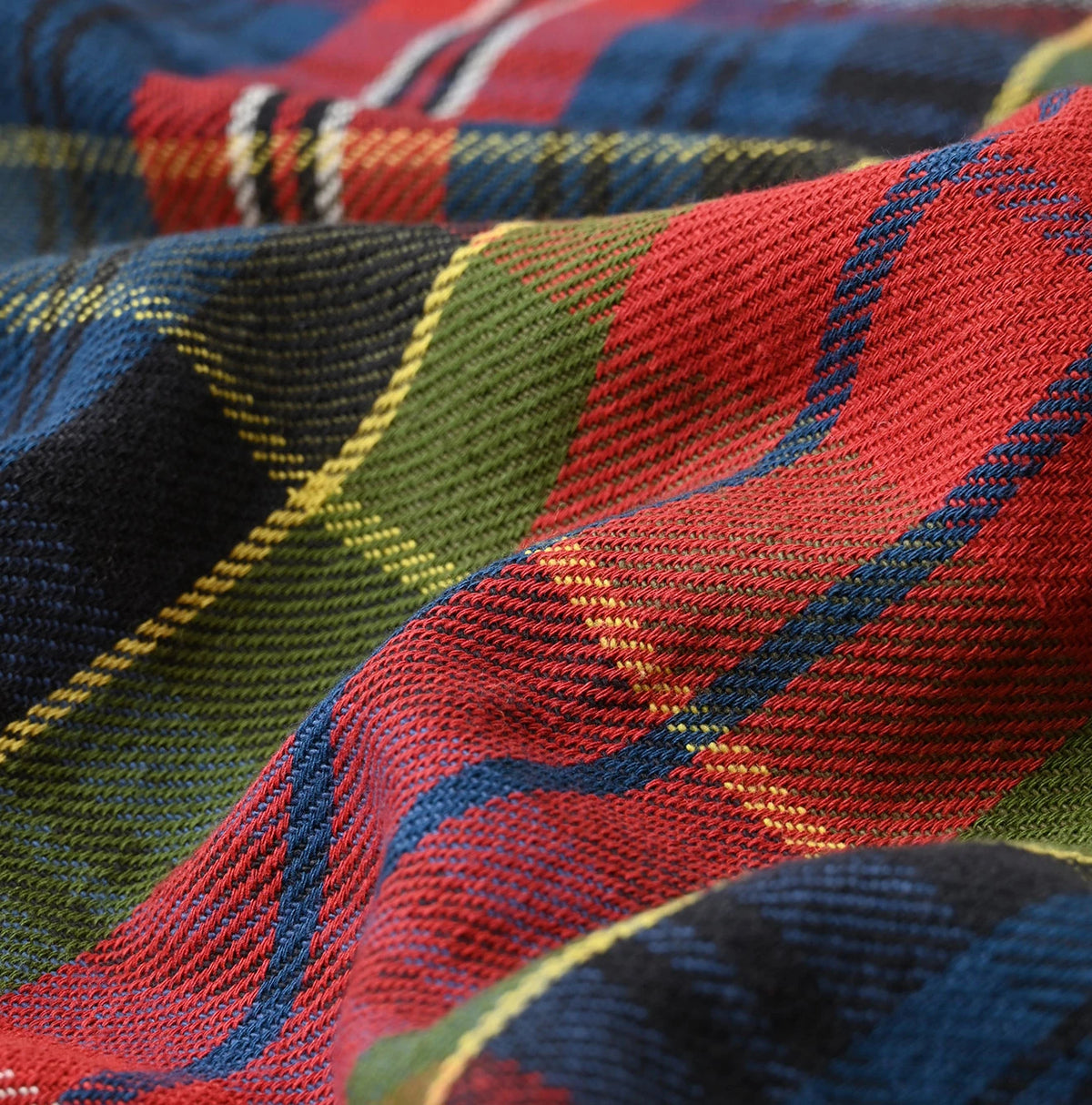 Zakkuri Indian Flannel Tartan Check 908 Yama Pull Shirt