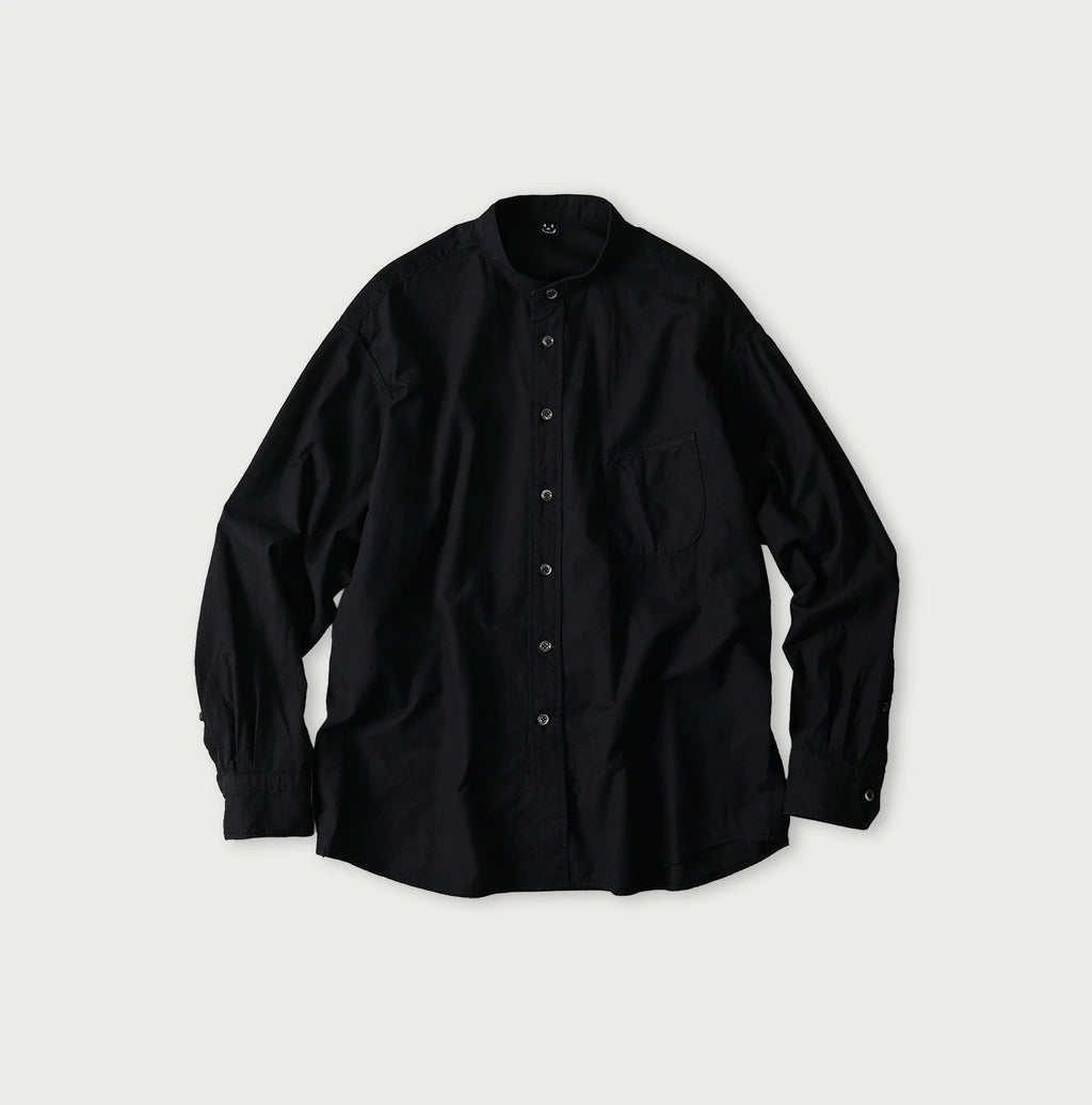 Indigo Compact Damp 908 Stand Collar Shirt