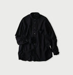Indigo Compact Damp 908 Stand Collar Shirt