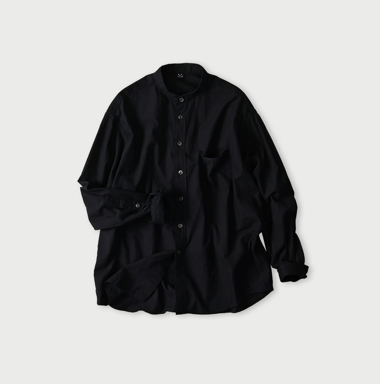 Indigo Compact Damp 908 Stand Collar Shirt