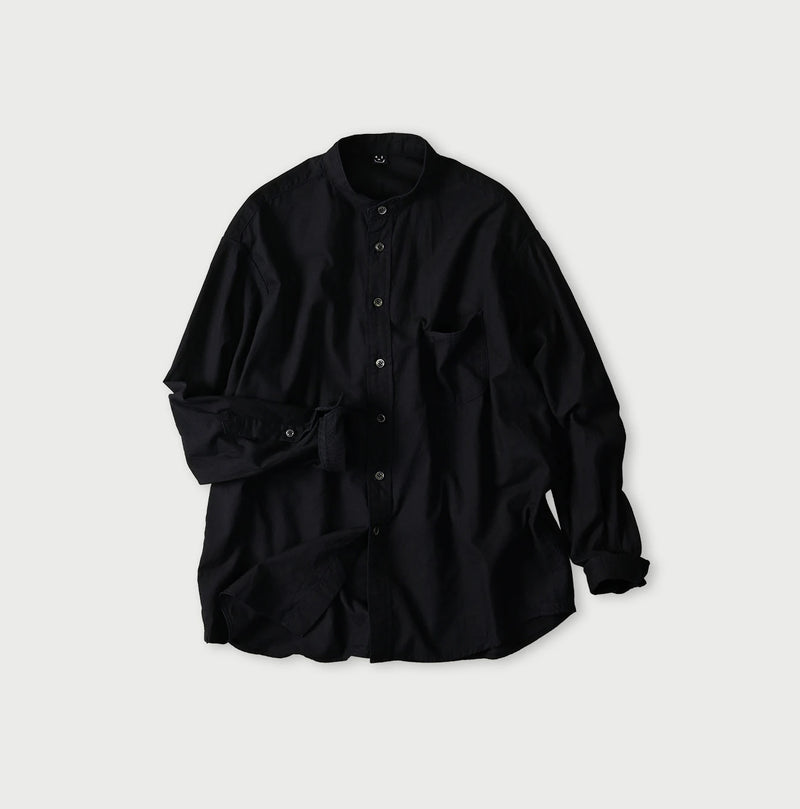 Indigo Compact Damp 908 Stand Collar Shirt