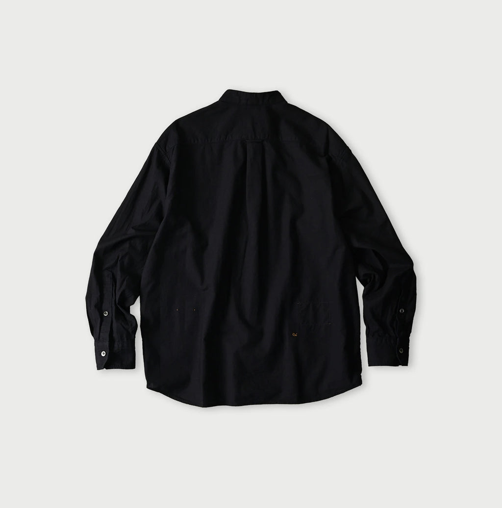 Indigo Compact Damp 908 Stand Collar Shirt