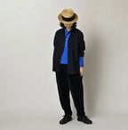 Indigo Compact Damp 908 Stand Collar Shirt